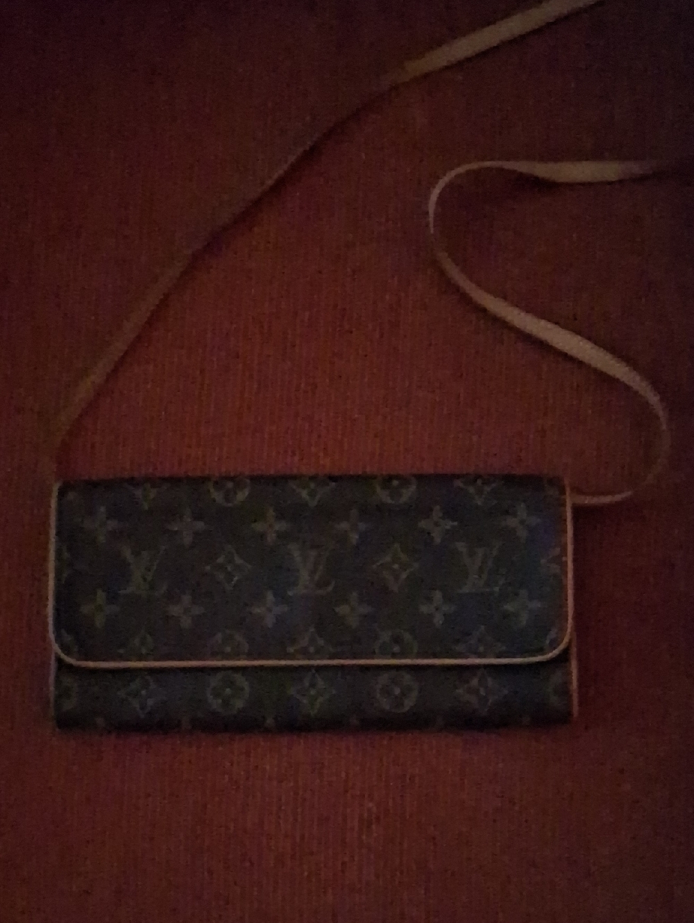 Louis Vuitton Monogram Crossbody Clutch in Brown and Tan